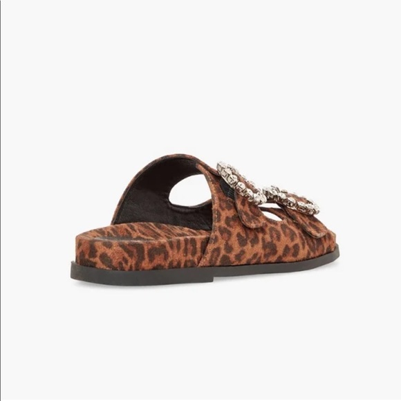 NWT JustFab leopard slides - Picture 2 of 6